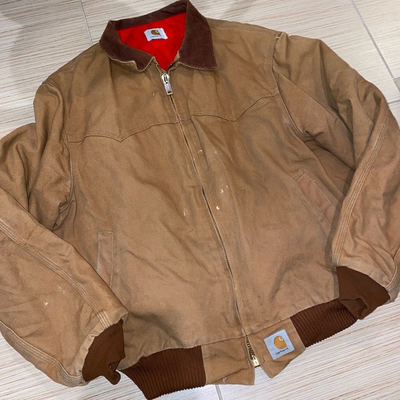 Vintage Carhart RED Quilt Lined Detroit Jacket - Picture 3 of 11